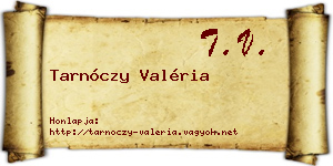 Tarnóczy Valéria névjegykártya