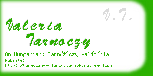 valeria tarnoczy business card